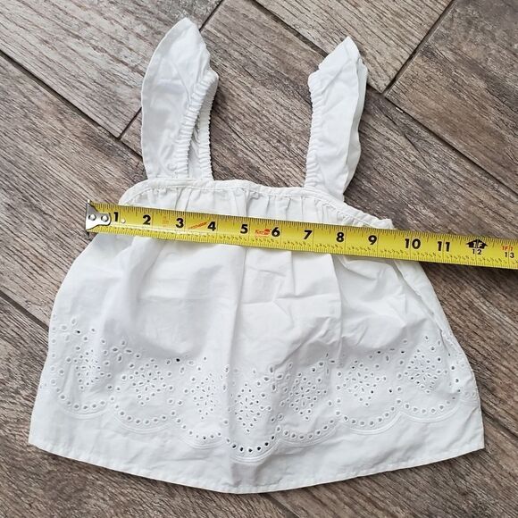 Crazy 8 white boho tank top Size 12-18 Months - Picture 3 of 9
